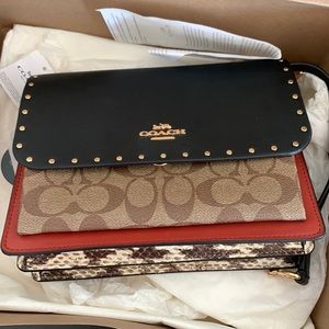Snake print Coach Purse new with tags! Crossbody